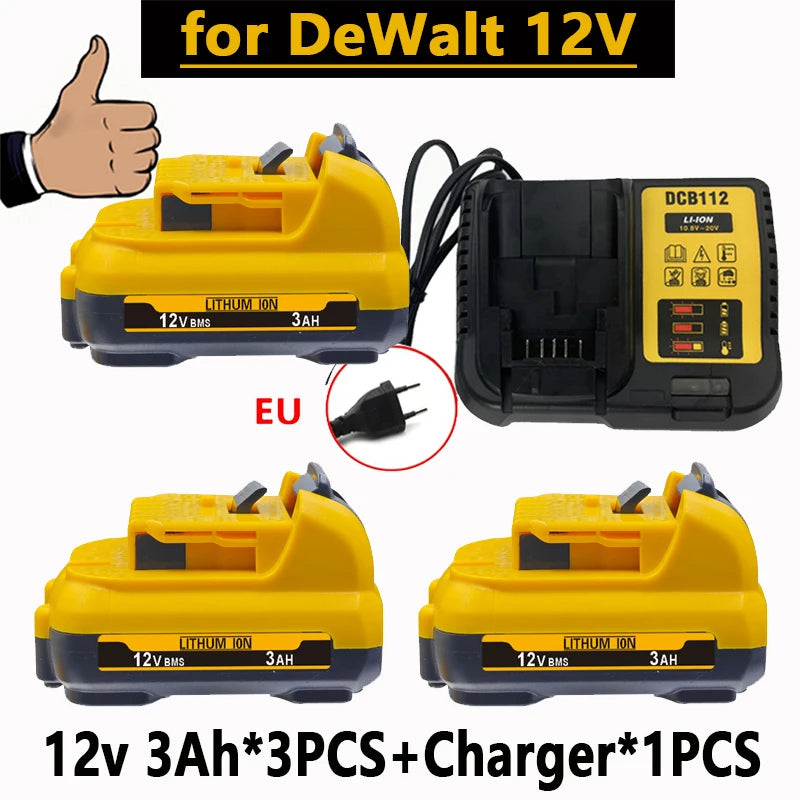 For DEWALT DW089LG 12V Laser Level battery .for Dewalt 12V battery DCB120 DCB124 DCD701F2 Power Tools/Laser Level