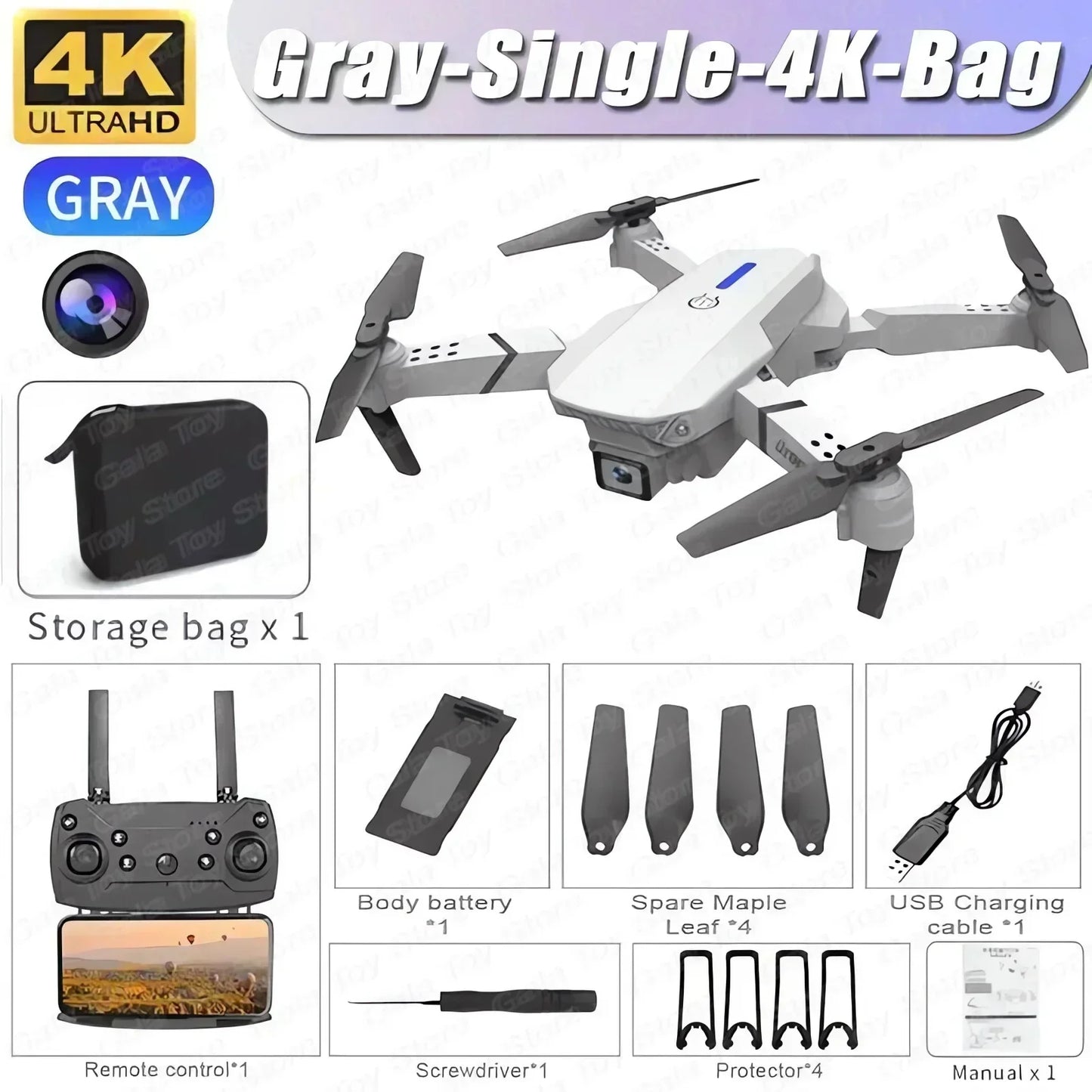 E88 Pro WIFI FPV Drone Wide Angle HD 4K 1080P Camera Height Hold RC Foldable Quadcopter Dron Helicopter Toy Christmas Boy's Gift