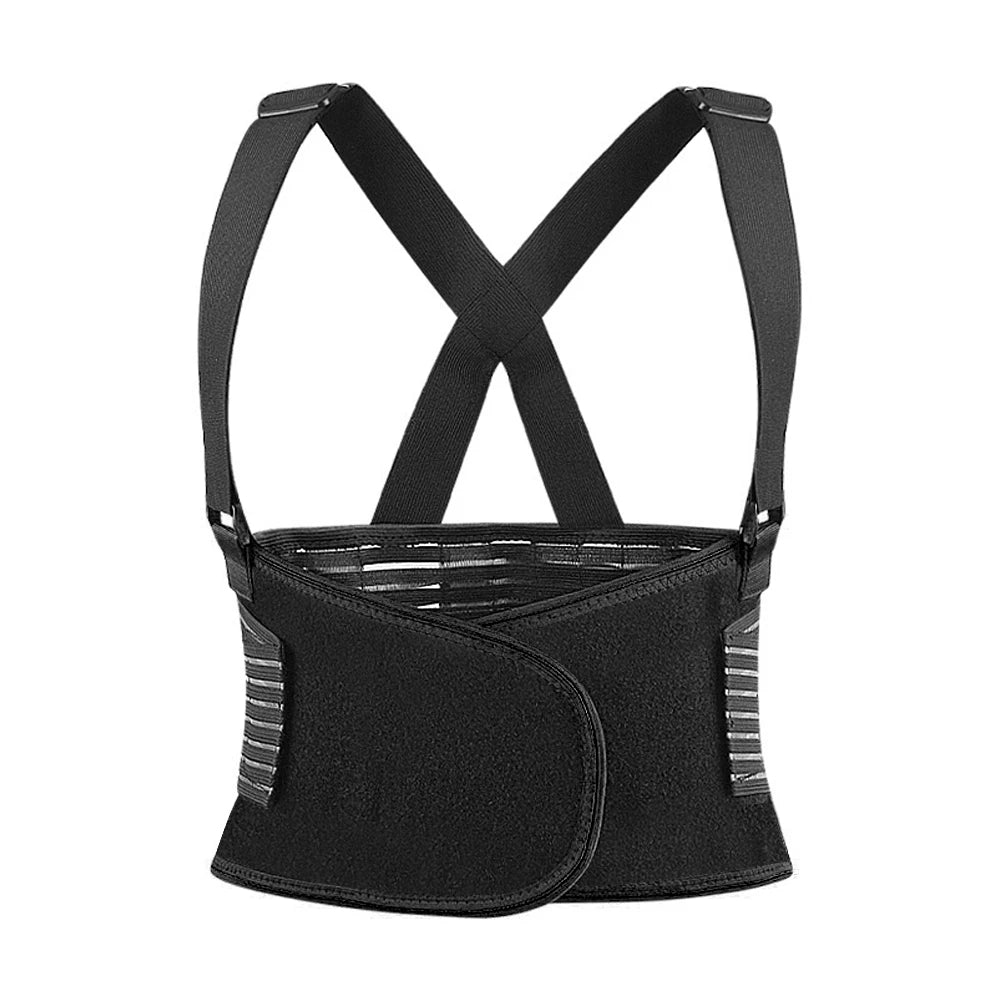 1Pcs Lumbar Back Brace Men and Women - Back Support Belt - Adjustable, Light, Breathable - Shoulder Holsters - Work, Posture