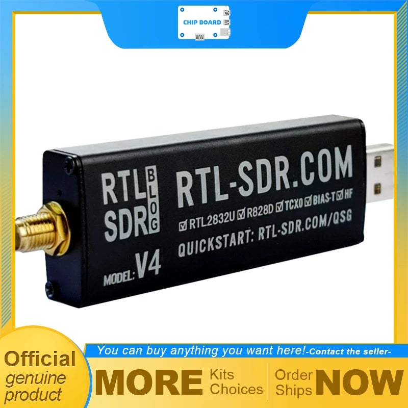 RTL-SDR Blog RTL SDR V4 R828D RTL2832U 1PPM TCXO SMA Software Defined Radio Dongle Only