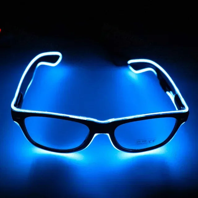 New Cool Flashing Glasses EL Wire LED Glasses Glowing Party Supplies Lighting Gift Bright Light Festival Party Glow Sunglasses
