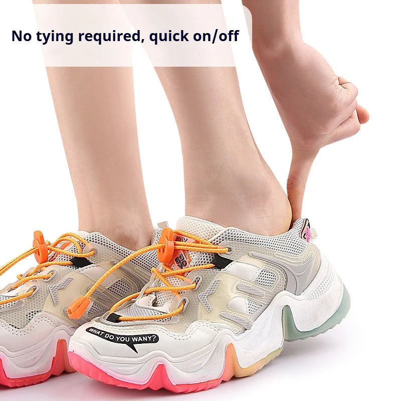 1Pair/3Pair Round Elastic Shoelace No-Tie Shoelaces for Sneakers and Casual Shoes Quick-On Quick-Off Laces