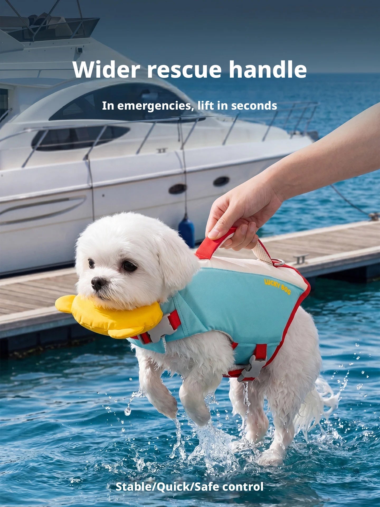 SHINEKNOT Summer Dog Life Jacket Portable Super Large Buoyancy Swimming Suit Small And Medium-Sized Dog Clothing