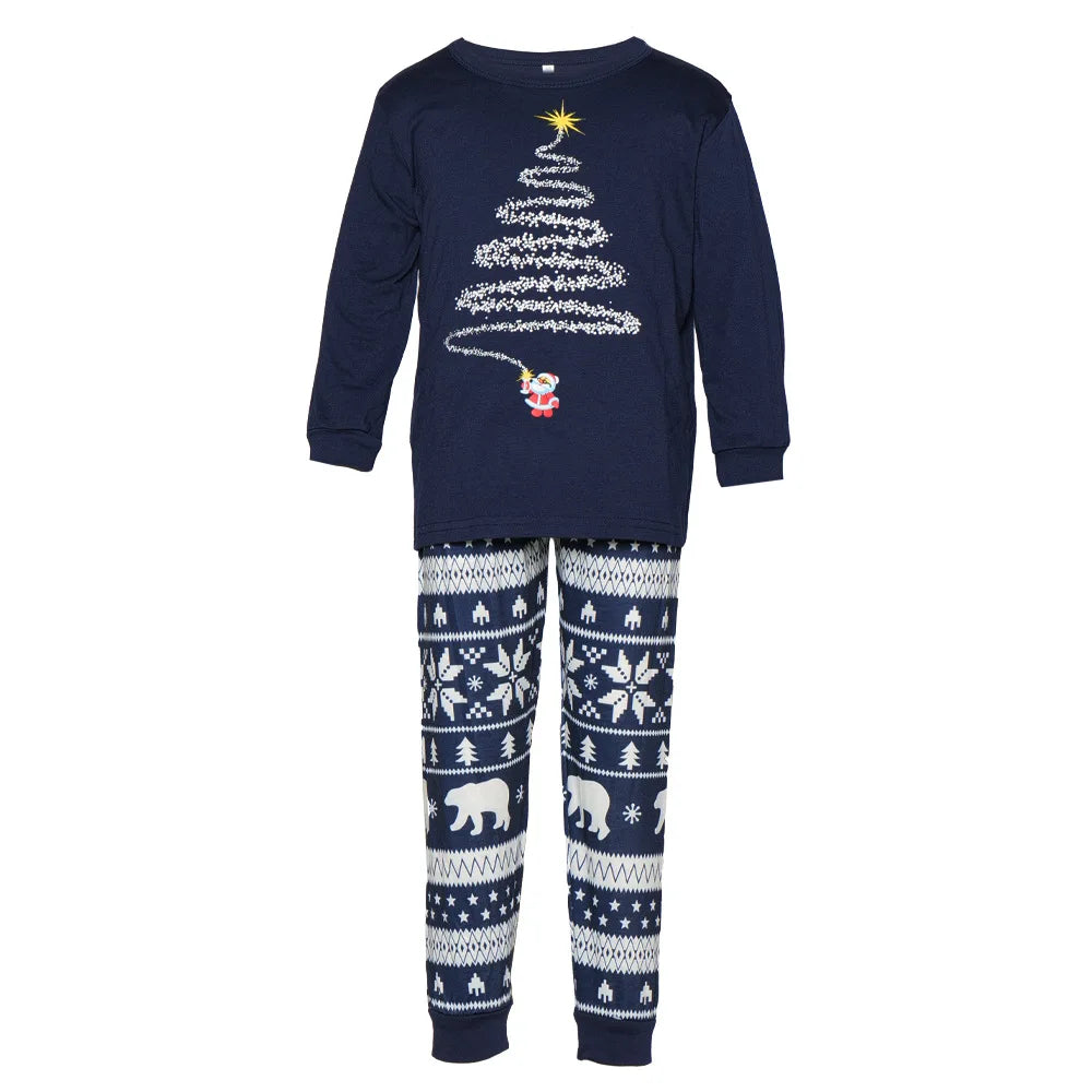 Christmas Look Pajamas Set Mom Dad Kids Dog Matching Pyjamas Cute Elf Print Sleepwear Soft Loose 2 Pieces Suit Xmas Wear Pijamas