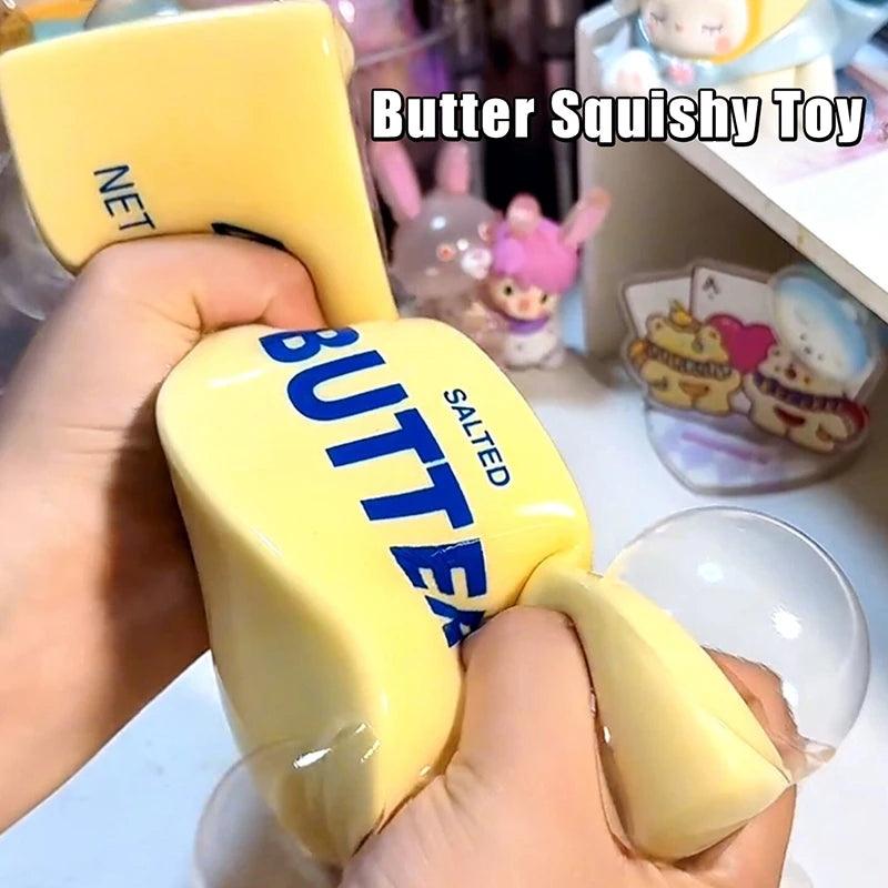 Butter Sticks Squeeze Squishy Sensory Stress Ball Stress Relief Anti-Anxiety Butter Chocolate Party Favors Gift 버터 해압