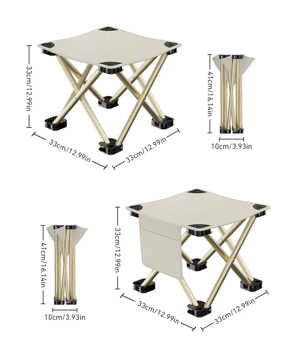 Outdoor Portable Folding Stool Camping Collapsible Foot Stool Hiking Beach Travel Picnic Fishing Seat Tools Ultralight Picnic