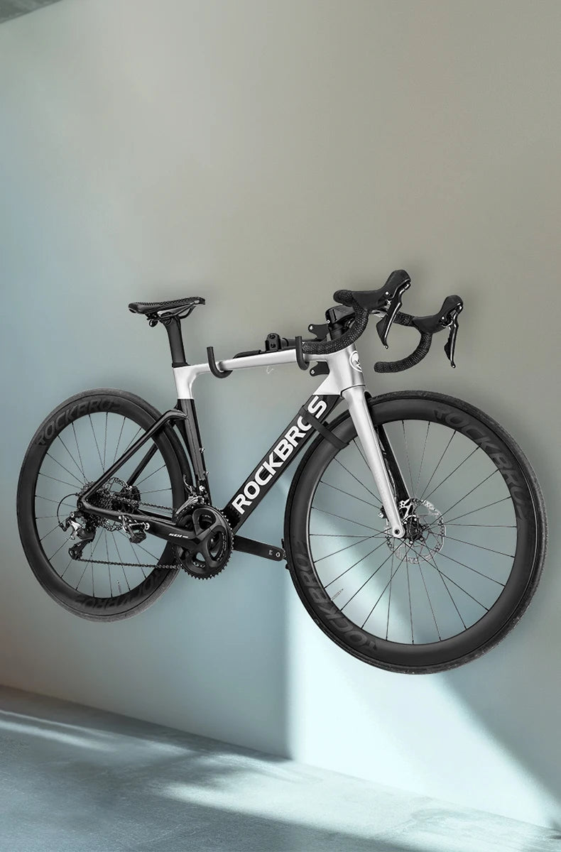 ROCKBROS Bike Rack Wall Mount Garage Home Adjustable Bicyle Rack Horizontal Bike Hook Thickened Reinforced MTB Road Bike Holder