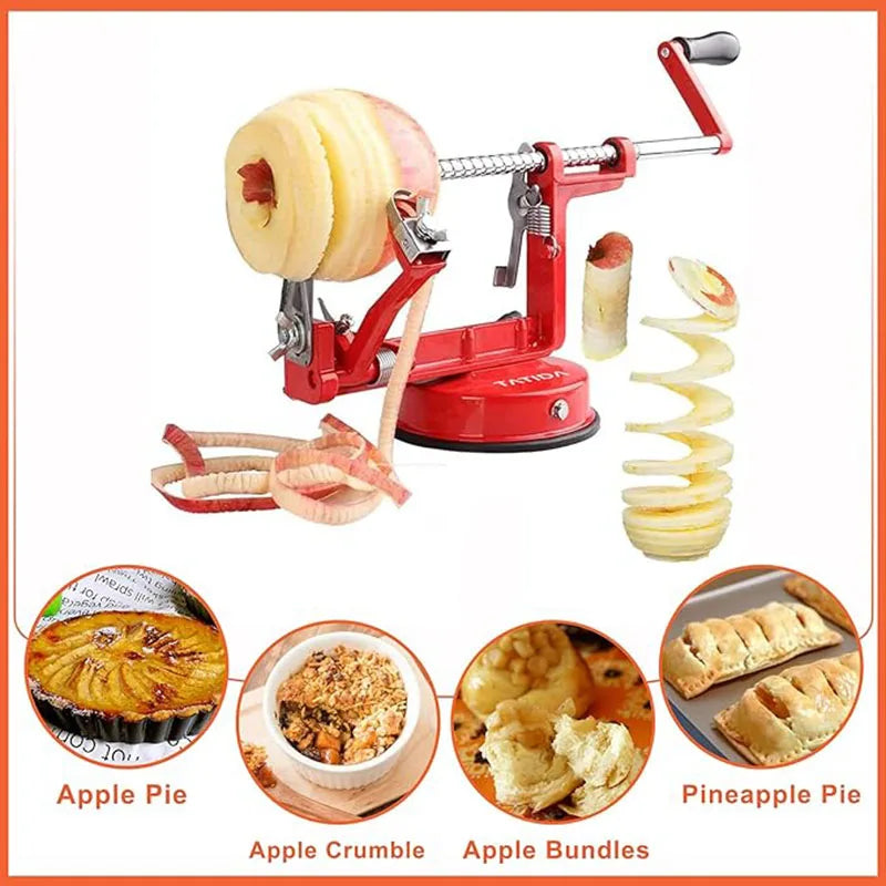 Apple Peeler Stainless Steel Core Slice Cutter 3 in 1 Hand-cranked Fruit Peeler Slicing Tools Kitchen Apple Slicer Corer Cutter