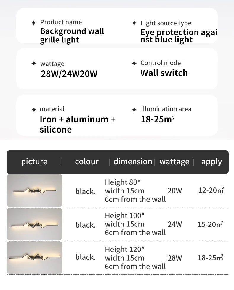 Modern Wall Light Long Decorative Lights Nordic Living Room lights For Wall Corridor Ceiling Light Home Decor Lighting Fixtures