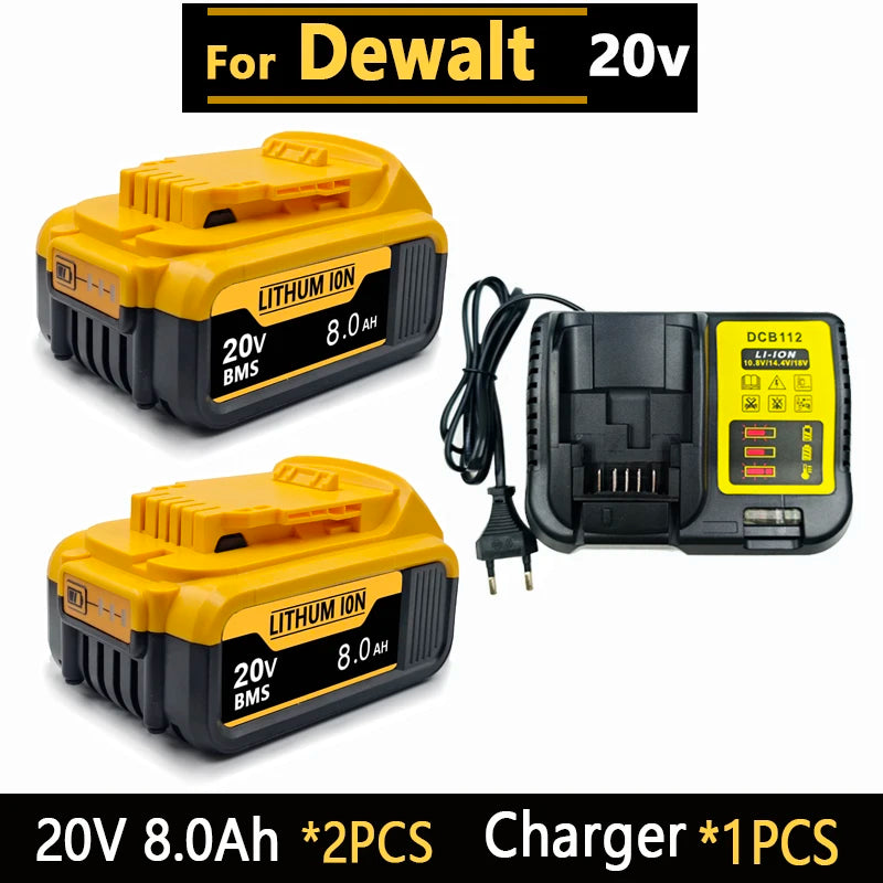 New High-power For DEWALT 20v/60V battery DCB200 DCB205 DCB206  * power tool 18V battery 3AH 8AH 12AH 18AH batteries  DCD805