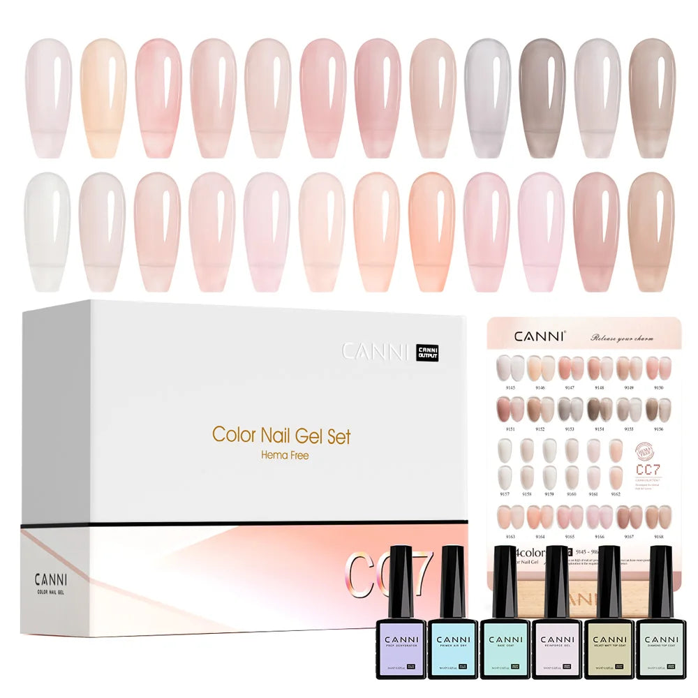 CANNI Nail Gel Polish HEMA/TPO FREE Extension UV Gel Builder Nail Gel In Bottle Semi Permanent Rubber Base Self-leveling Gel