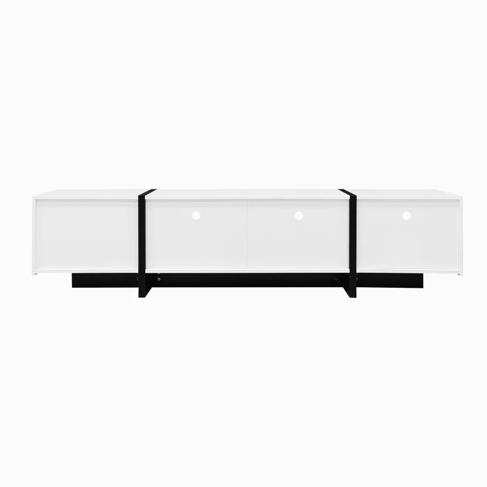 PINGGO Modern Large TV Cabinet 190cm Length Media Console with 3 Doors 2 Drawers, Storage TV Stand Entertainment Center