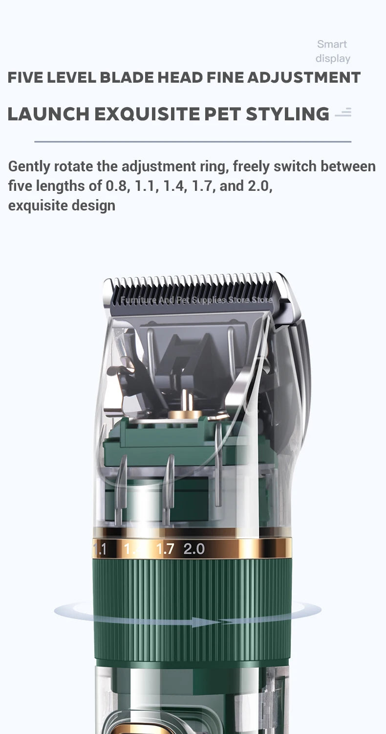 Cat Dog Hair Clipper Electrical Professional Hair Clipper for Pets Silent Hair Cutter USB Rechargeable Pet Grooming Clipper Set