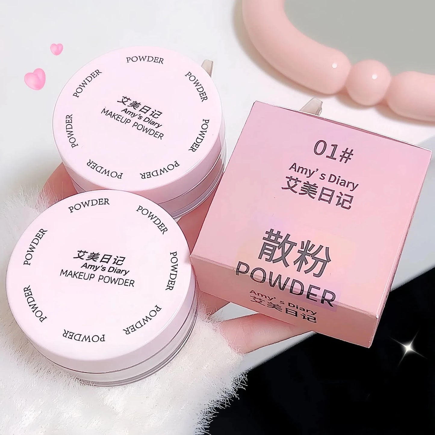 Air Setting Loose Powder Transparent White Long Lasting Matte Finish Makeup Oil Control Coverage Face Powder Cosmetics With Puff