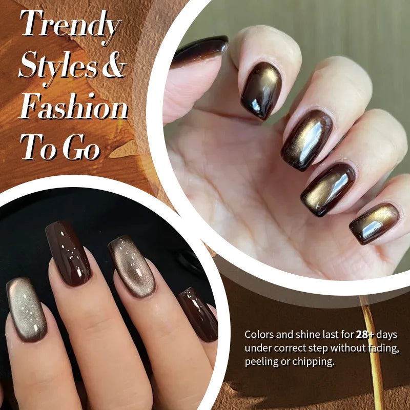 BORN PRETTY 10ml Brown Purple Black Red Cat Magnetic Gel Polish Manicure Soak Off UV Gel Nail Art Varnish Autunm Winter Nails