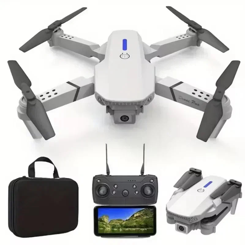 E88 Pro WIFI FPV Drone Wide Angle HD 4K 1080P Camera Height Hold RC Foldable Quadcopter Dron Helicopter Toy Christmas Boy's Gift