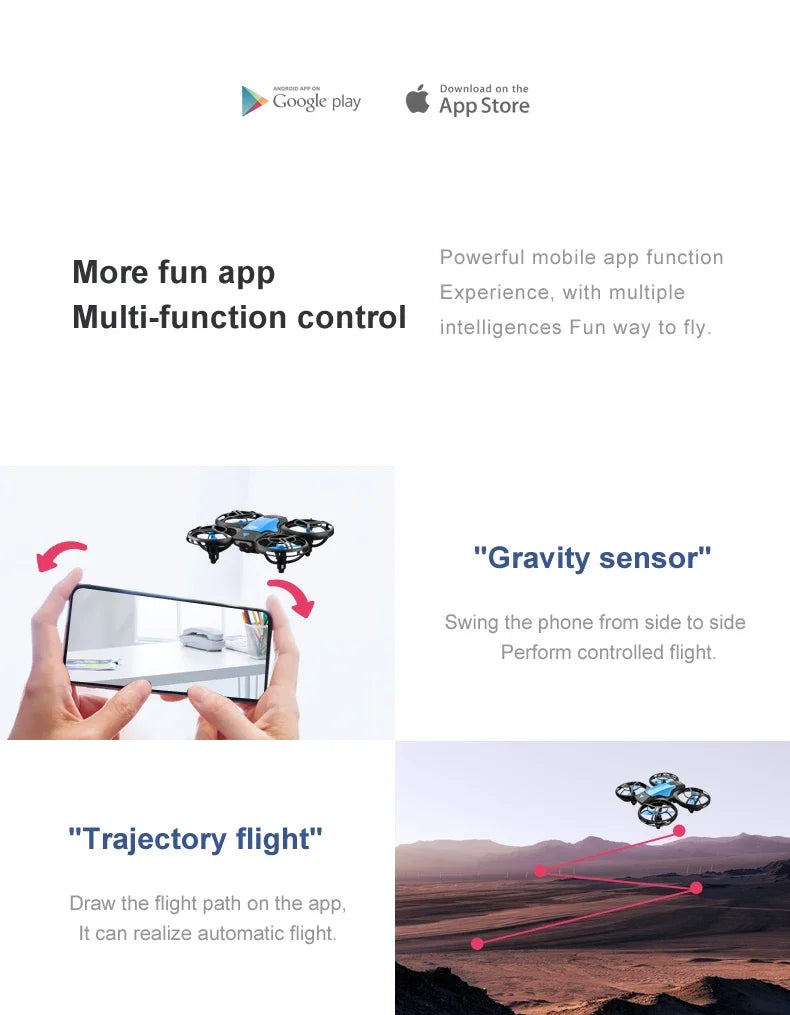 V8 New Mini Drone 4K Professional HD 1080P Wide Angle Camera WiFi FPV RC Drone Height Keep Drones Helicopter Kids Toys 4DRC