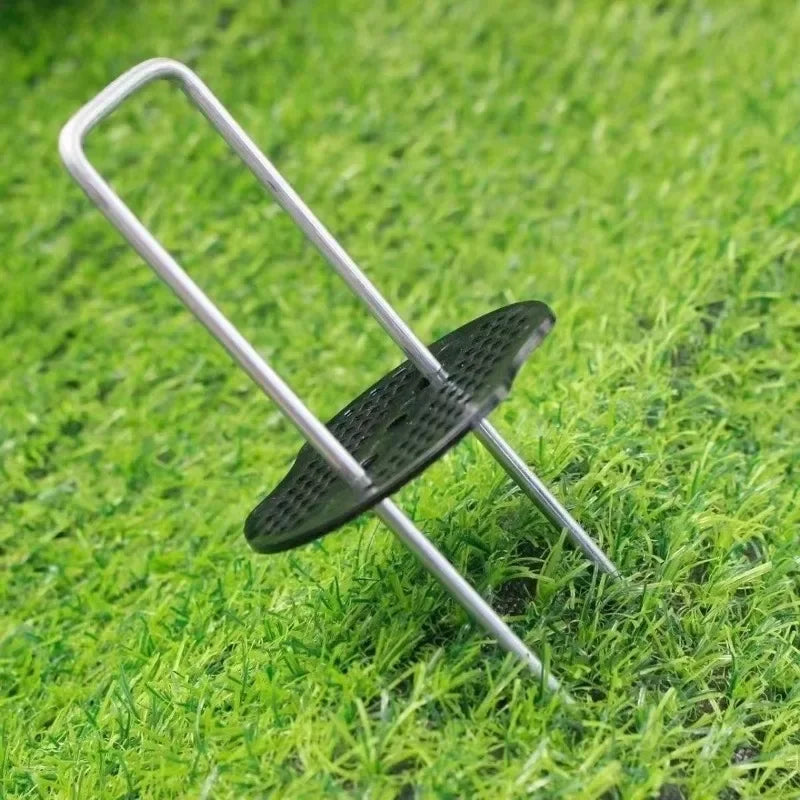 U-type Garden Staples Heavy-duty Fence Tubing Stakes Sod Pins Galvanized Landscape Spike for Holding Lawns Barrier Ground Nail