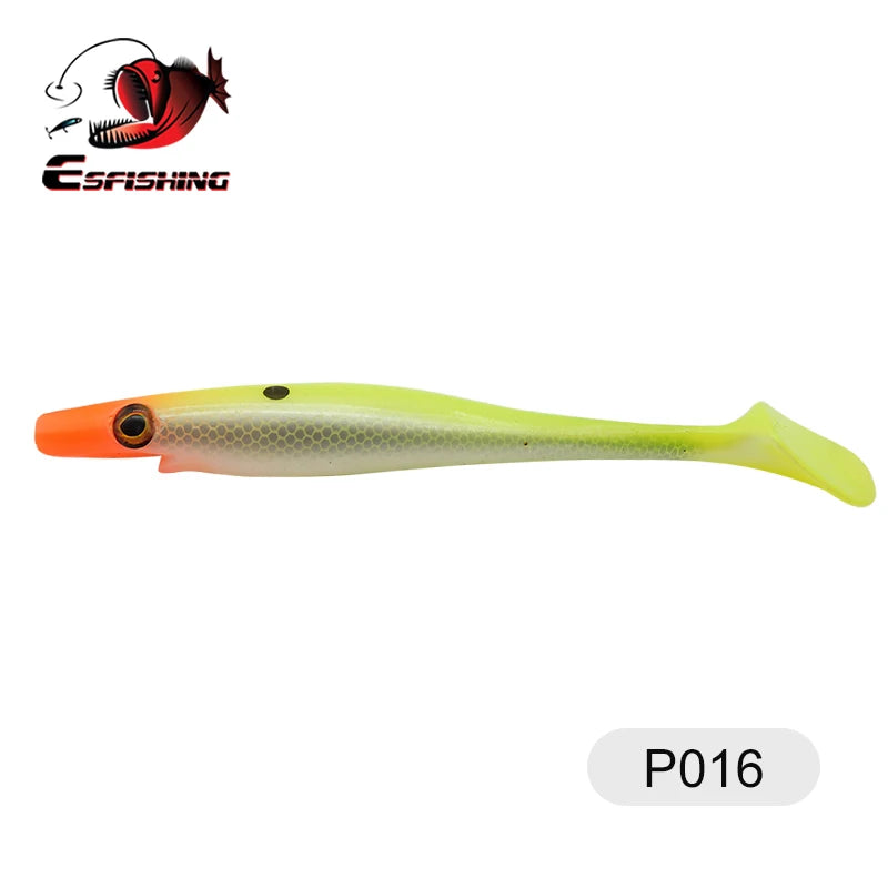 ESFISHING soft lures fishing Peche pike Hog Shad 100mm  200mm Sea Fishing Silicone bait swimbait sea lake isca artificial