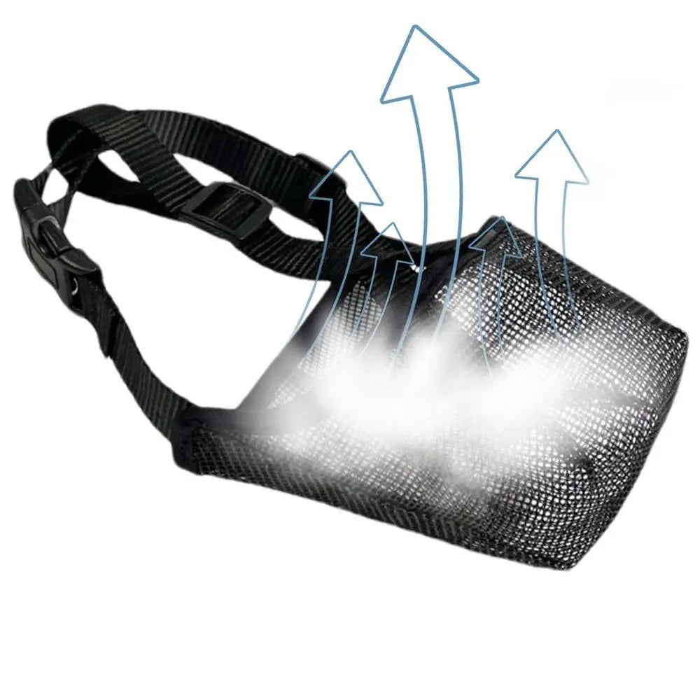 Dog Muzzle, Soft Mesh Covered Muzzles  Poisoned Bait Protection With Adjustable Straps, Prevent Biting Chewing And Licking