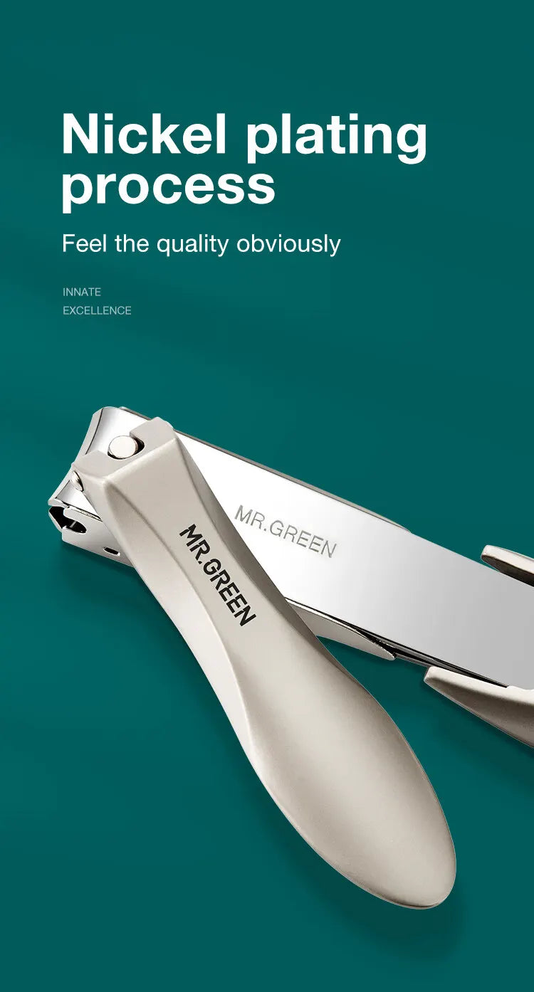 MR.GREEN Anti Splash Nail Clippers Stainless Steel Fingernail Cutter Manicure Tools Bionics Design Nail Trimmer