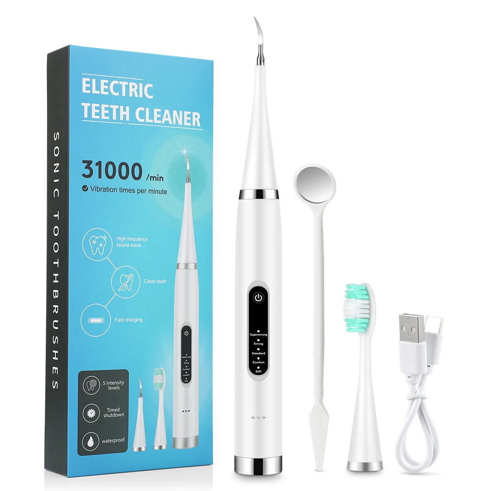 Electric Teeth Cleaner Dental Scaler Waterproof Oral Care Plaque Spatula Removes Tartar Dental Scraper Dental Instrument
