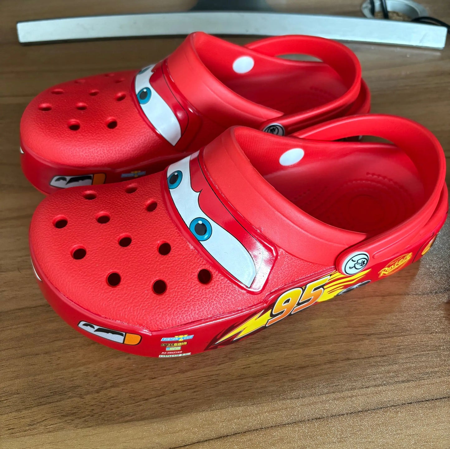 2026 Mcqueen Cartoon Slippers - Waterproof Eva Outdoor Sandals With Breathable Holes, Adult Casual Beach Shoes