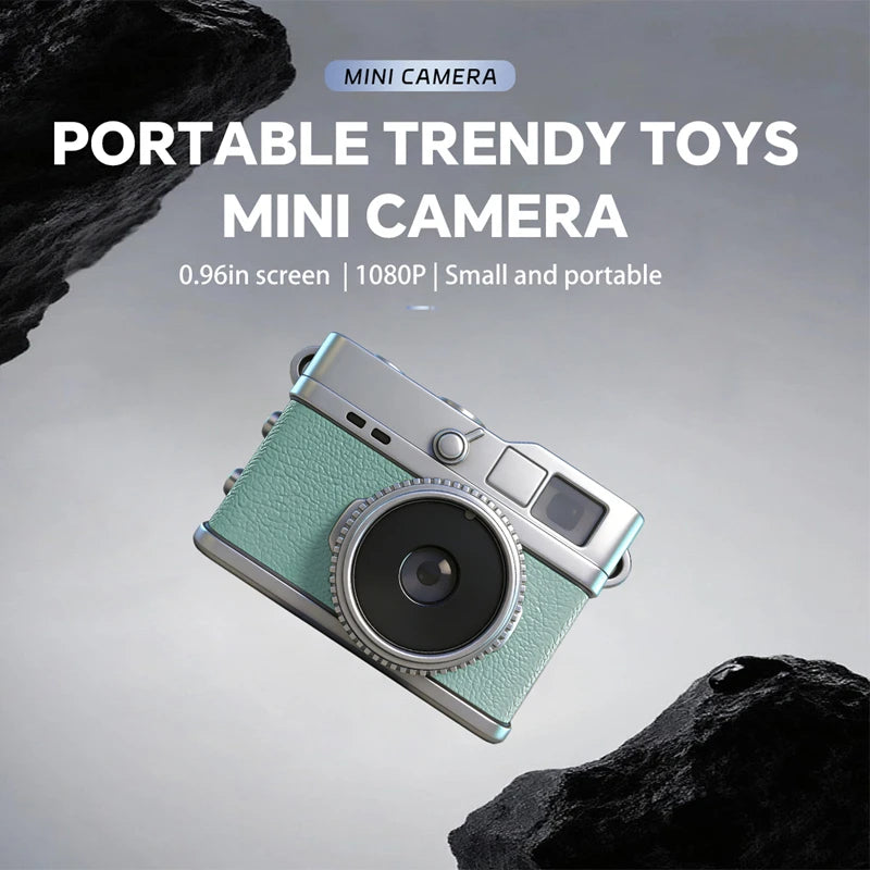 Lenovo 1080P HD 8MP Mini Retro Digital Camera Pocket Camera CCD for Students Featuring Filters and Leather-Textured Finish Gift