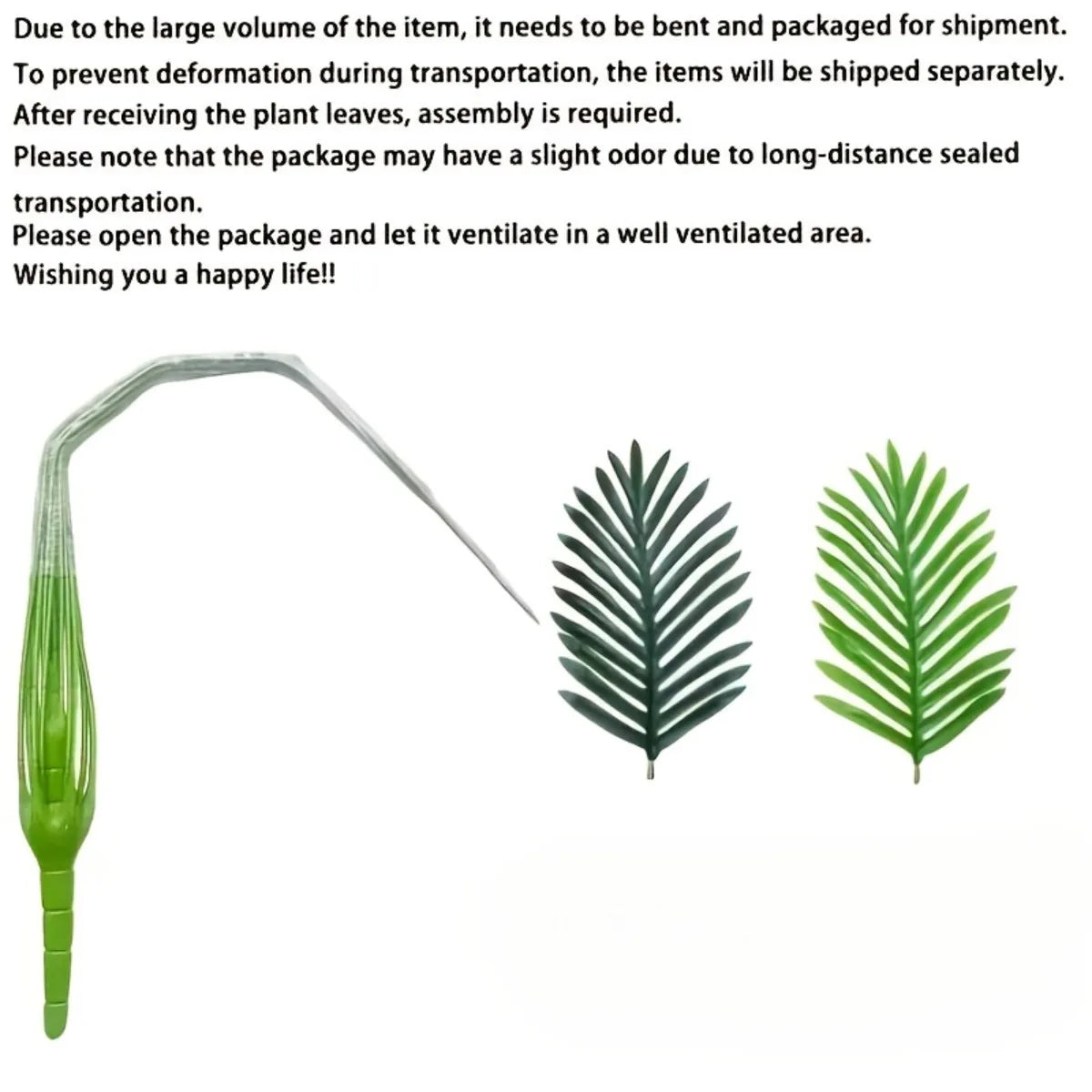2PCS 24Leaves Areca palm simulation green plants realistic artificial trees suitable for bedroom living room outdoor decoration