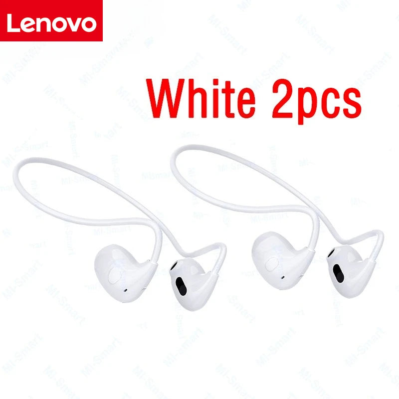 Lenovo Bone Conduction Earphones Bluetooth 5.3 Sports Wireless Headphones Ear Hook Waterproof Headset for Running Driving