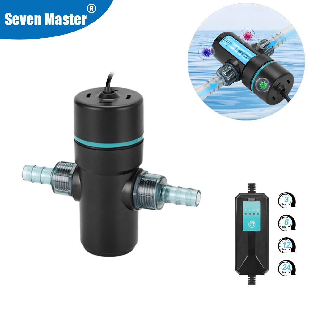 3W/5W Timing UV Light Aquarium Algae Removal UV Lamp Fish Tank Water Filtration 220V Water Pump Accessories