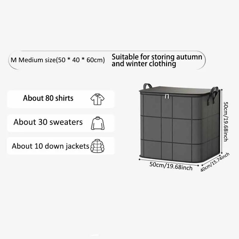 Super Large Capacity! Thick Black Woven Storage Bag For Home Use, Clothes, Blankets, Cotton Quilts, Organizing And Moving Tools