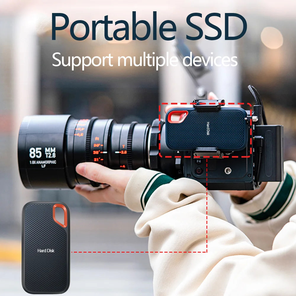 Slim Portable External SSD 128TB Hard Disk High Speed 4TB for Notebook Computer Reliable Storage Devices in 1TB and 16TB Sizes
