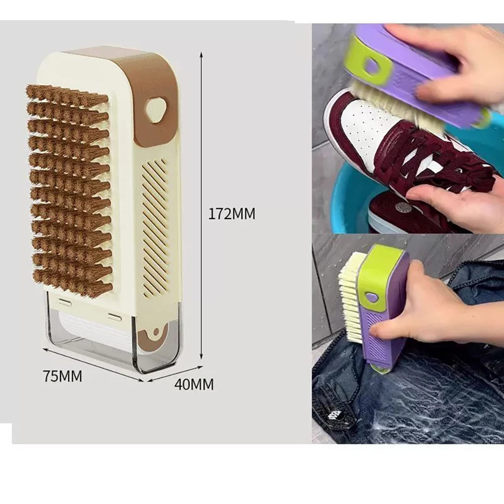 Multifunctional soap foaming box, hand-washing soap box with brush and wheels, household non-slip draining soap storage box