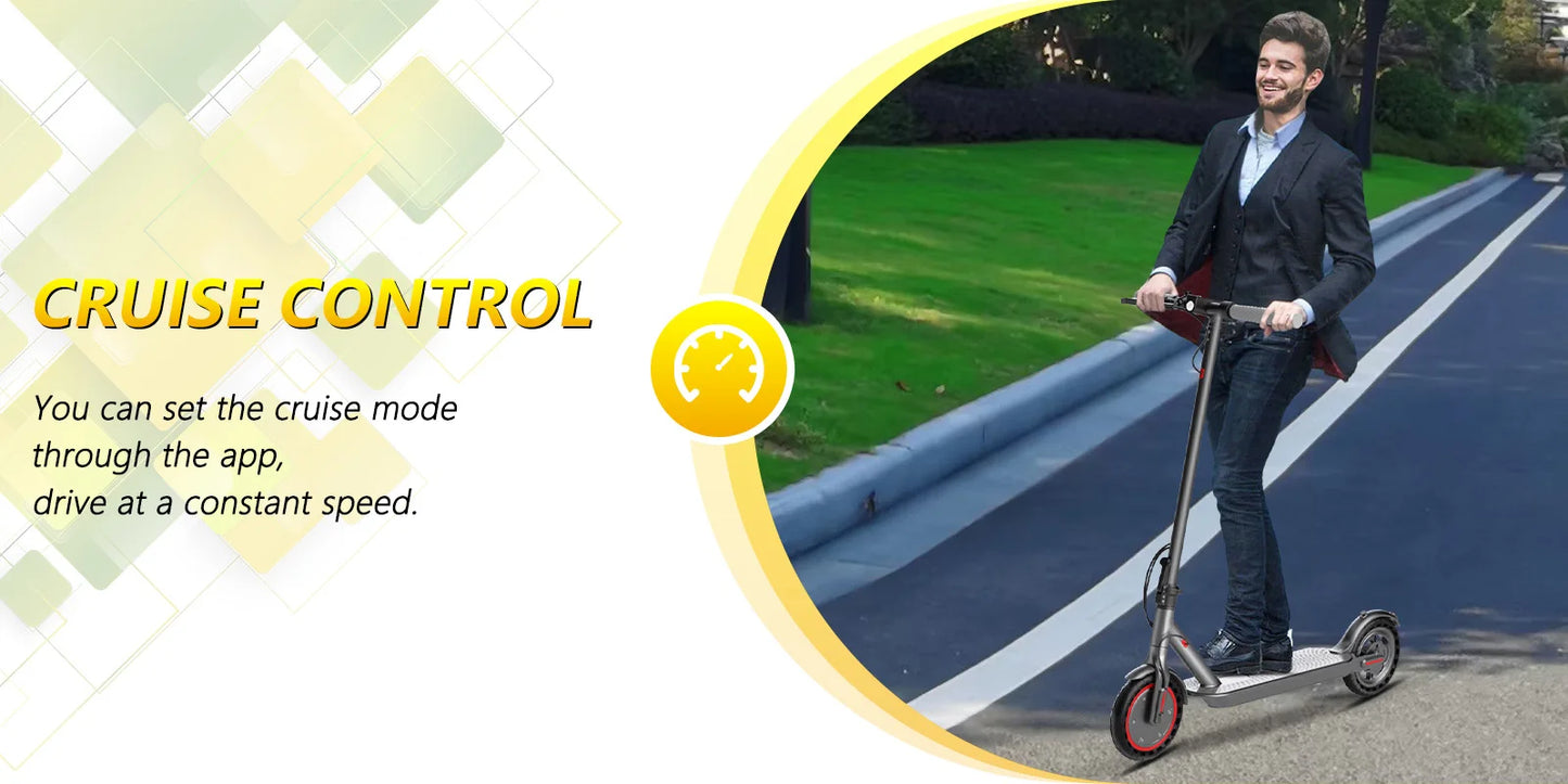 AOVOPRO Adult Electric Scooter 36V 7.8AH Battery 350W Powerful Motor Maximum Speed: 19 mph miles App Control Supported 8.5-inch