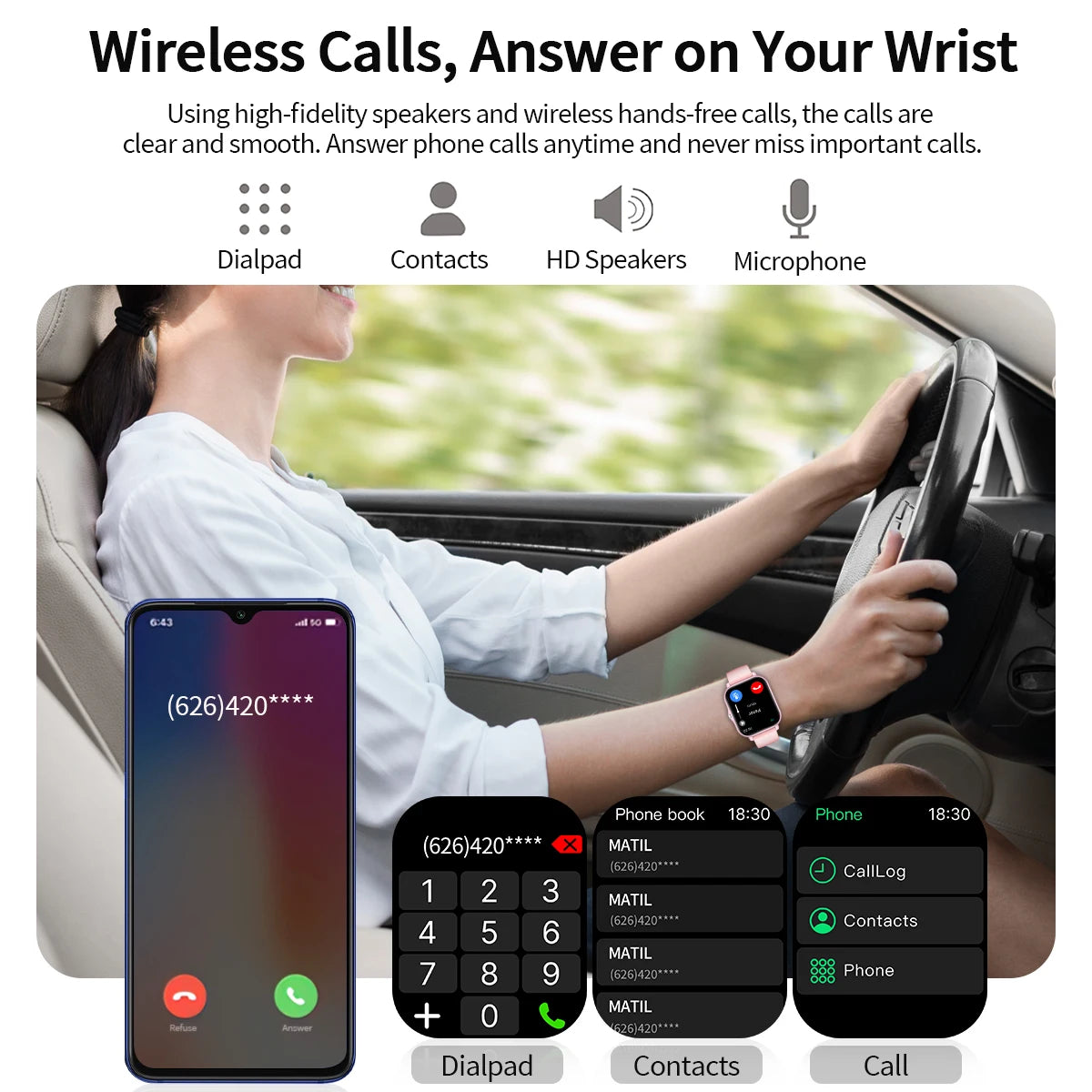 New Smartwatch 1.83-inch Touch Screen Voice Assistant Camera Control Bluetooth Call for Android/IOS Sports Watch Men Women 2026
