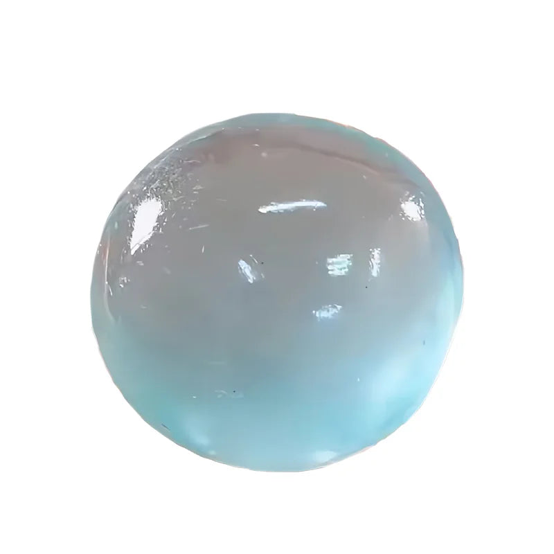 Blue Transparent Maltose Squishy Toy, Cute Mochi Soft Simulated Ball, Fast Rebound Anti Stress Fidget Decompression Toy