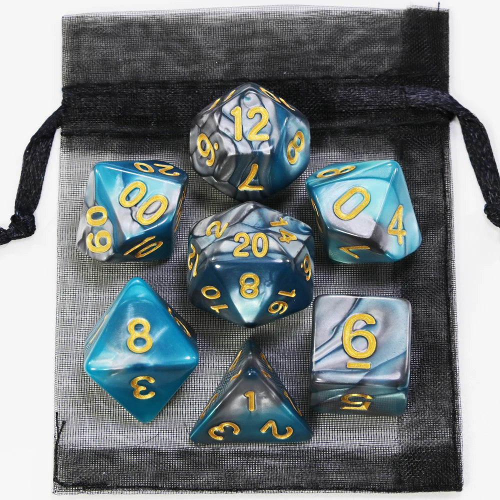Dice DND Game Dice Role Dice Mixing Colours Dice Set With Bag 9 Different Styles Available For Portable RPG TRPG Games
