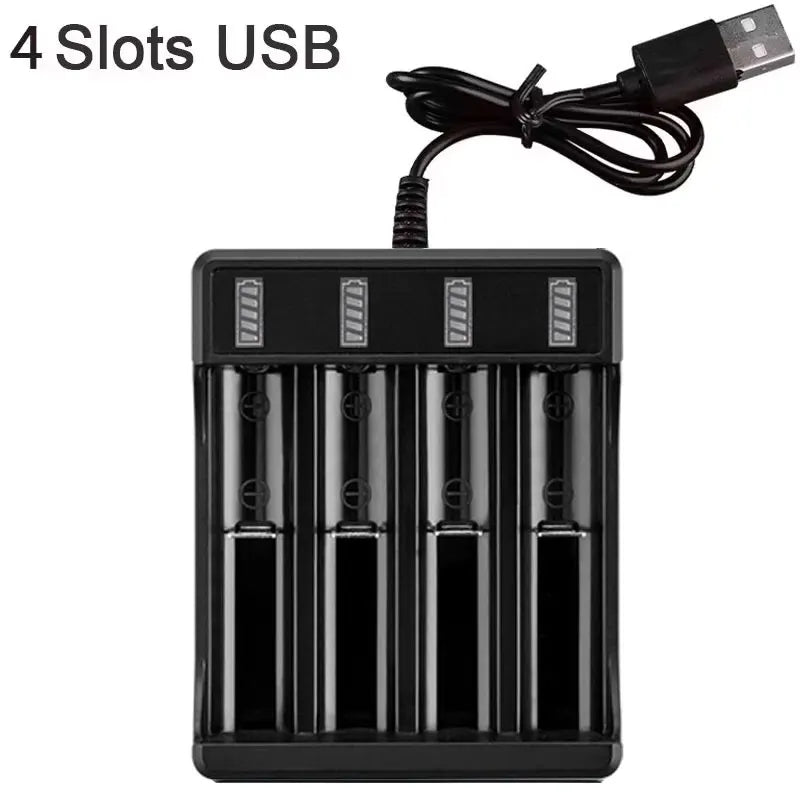 18650 Battery Charger 1 / 2 / 4 Slots Dual For 18650 Charging 4.2V Rechargeable Lithium Battery Charger