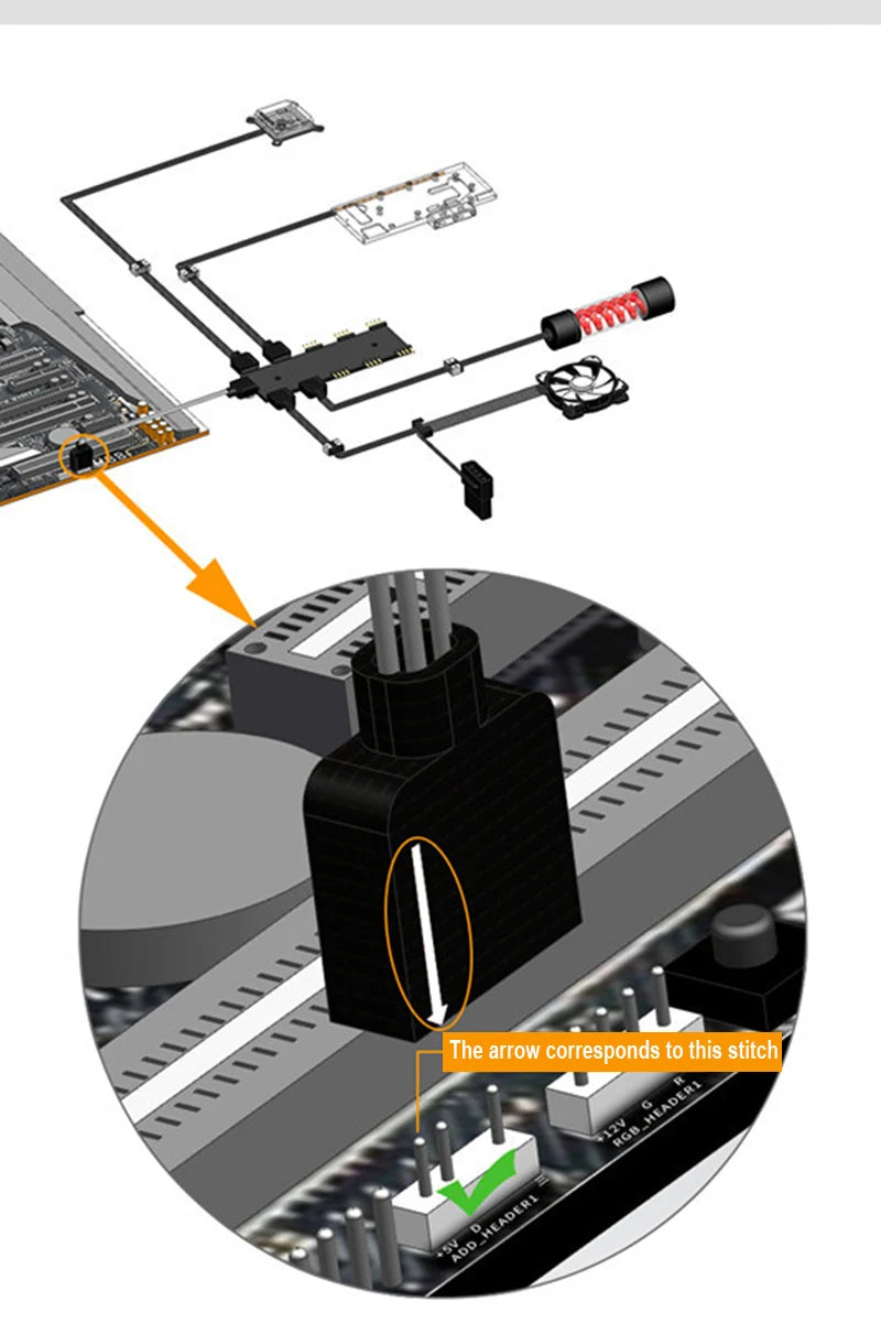 Sync Motherboard Cable 4PIN 12V RGB 3PIN 5V ARGB 1 to 2/1 to 3/1 to 4/1to 5 Extension line