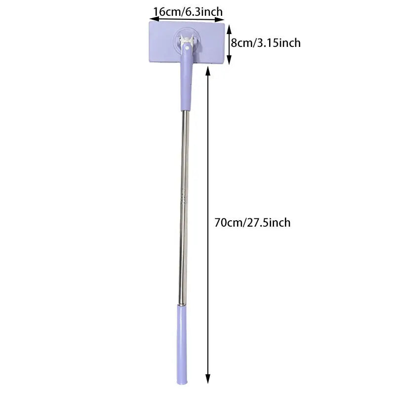 1pc Portable Mini Mop Automatic Paper Towel Changing Mop 360°Rotation Cleaning Tool For Floor Window Dust Removal No cloth ﻿