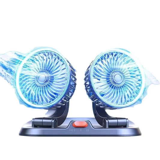 5V/12V/24V Car Fan Cooling Dual/Three Head USB Cooler Adjustable Auto Cooler Air Fan Car Accessories Wind Regulation