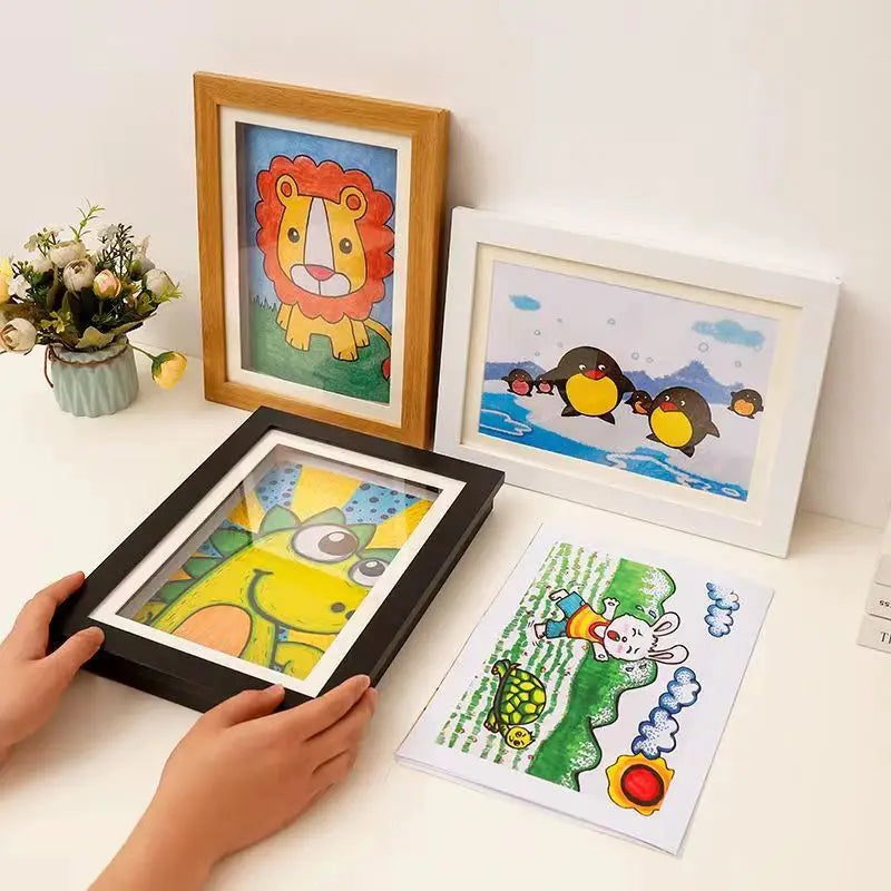 Children Art Frames Magnetic Front Open Changeable Kids Frametory for Poster Photo Drawing Paintings Pictures Display Home Decor
