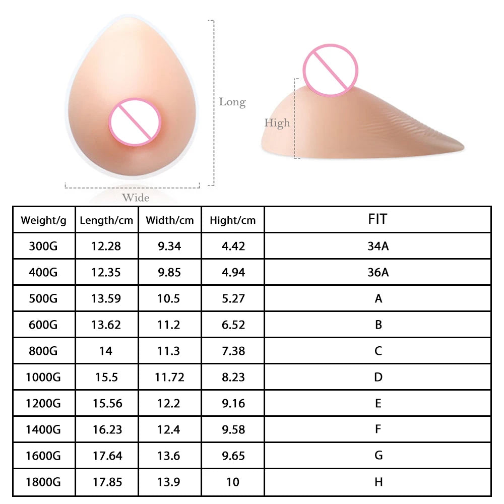 Silicone Realistic Fake Chest Tits Sexy Artificial Boobs Soft Breast Enhancement Pads for Transgender Drag Queens Party Cosplay