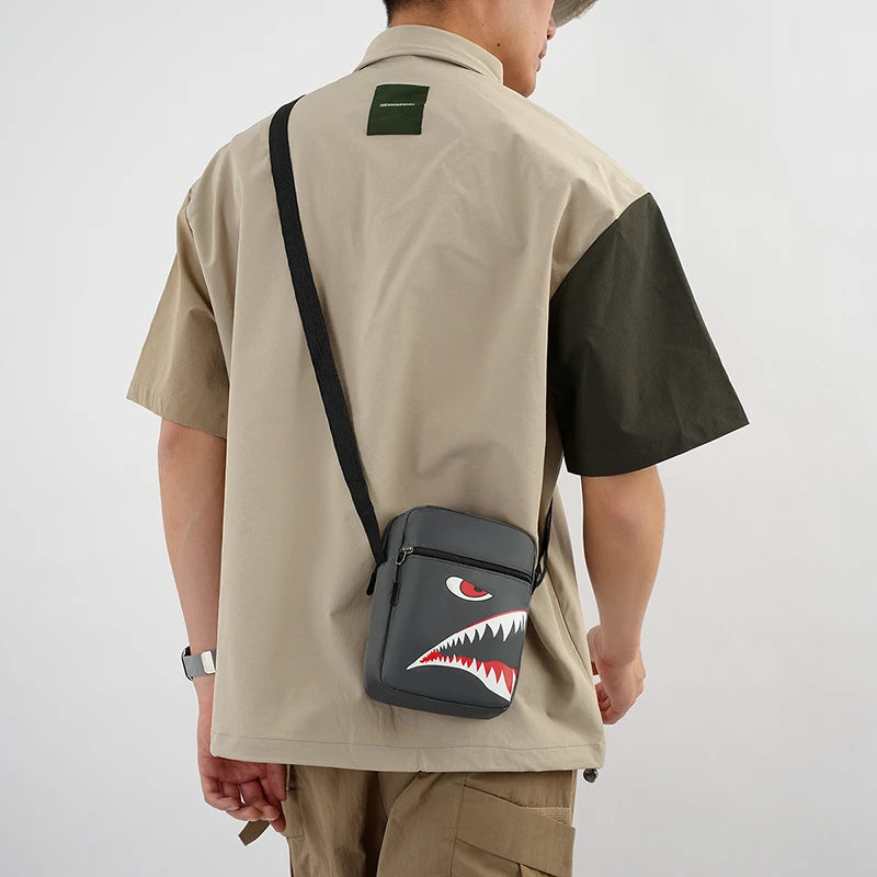 Men's Casual Oxford Shoulder Bag - Unisex Crossbody Phone Pouch with Adjustable Strap (Travel Waist Pack & Chest Bag)