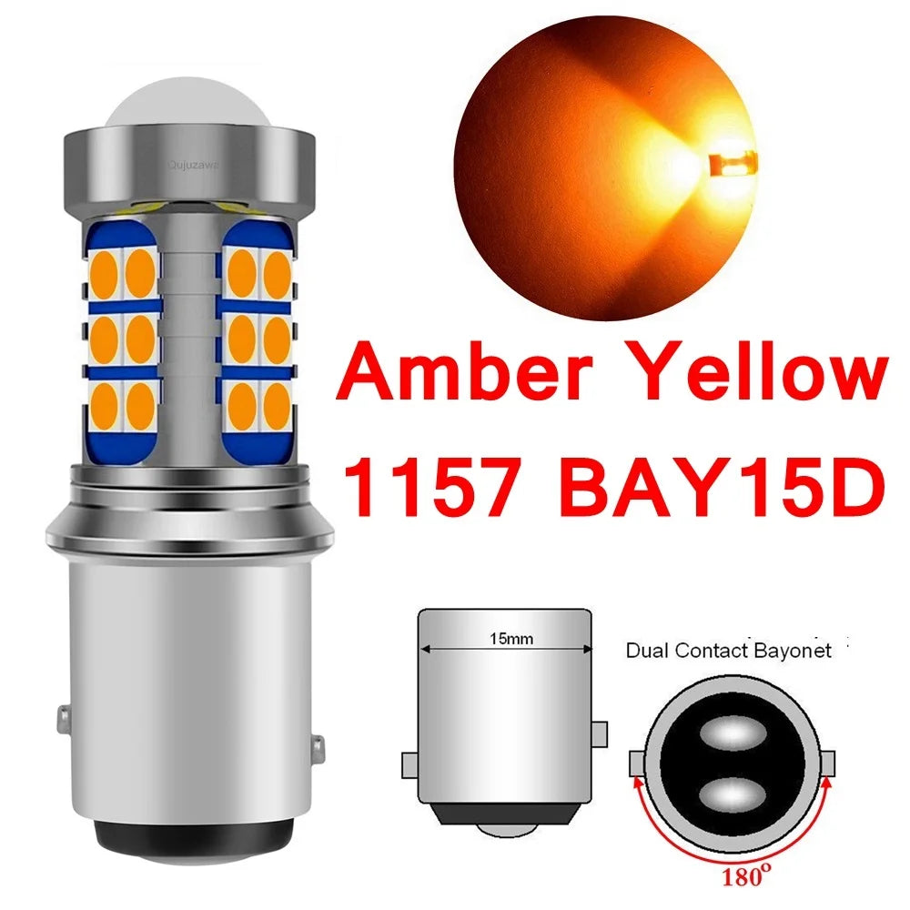 2Pcs P21W LED P21/5W Led Bulbs 1157 BAY15D PY21W BAU15S 1156 BA15S R5W Super Bright Car Brake Light Auto Backup Reverse Lamp 12V