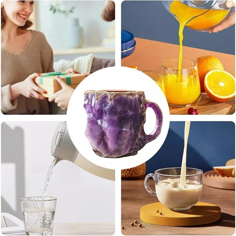 Mineral Crystal Coffee Mug 2025  New Multi-Colored Elegant Crystal Christmas Mugs Gift for Home and Office kitchen Supplies