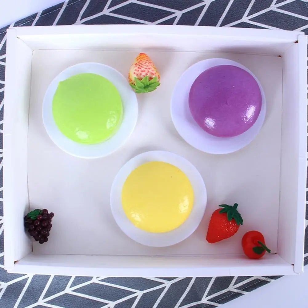 Purple Soft Potato Pinch Toy - Fun Custard Bun Sticky Small Cake, Slow Rebound Decompression Toy, Party Gift Candy Color