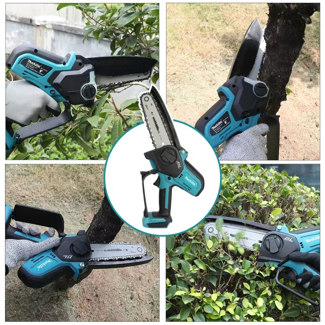 Makita  Woodworking with Small Handheld 18V Cordless Chainsaw for Electric 6-inch Logging Sawzall Mini Portable Chainsaw