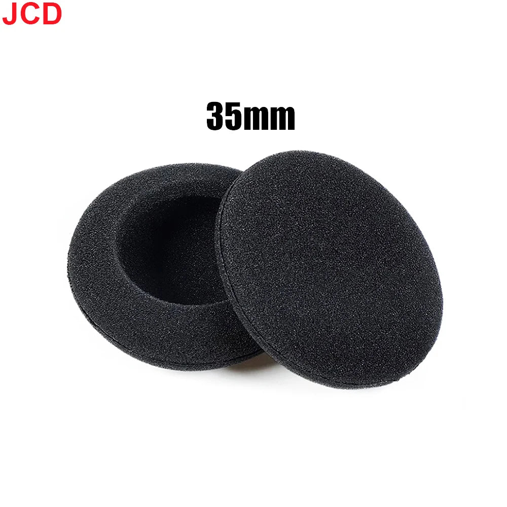 10pc Thickened Foam Ear Pads For Headphones Sponge Replacement Cushions Covers Earphones Case 35mm 40mm 50mm 55mm 60mm 70mm 75mm